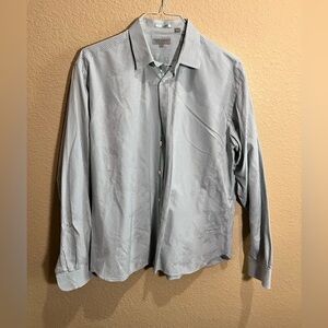 Ted Baker Light Blue Green Checkered Dress Shirt